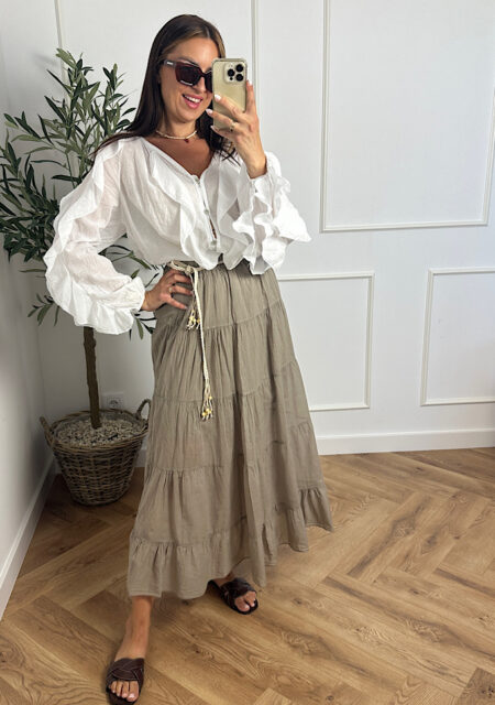 Spódnica maxi bawełniana fango