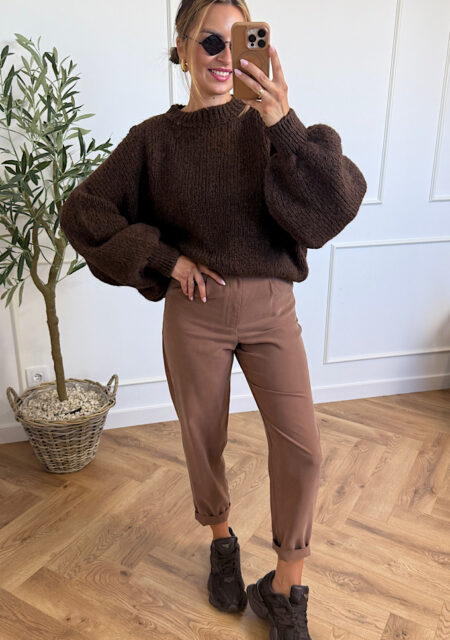 Sweter Love chmurka czekolada