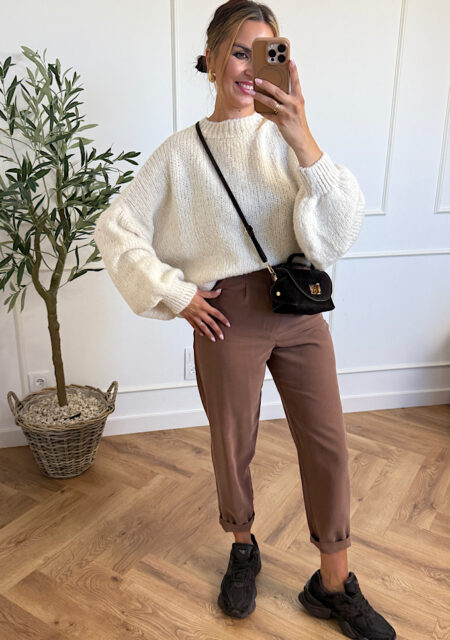 Sweter Love chmurka jasny beż