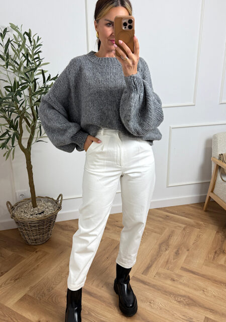 Sweter chmurka Love szary