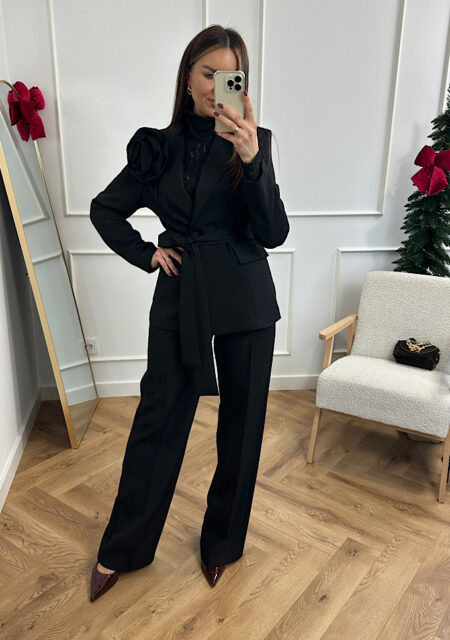 Komplet marynarka spodnie czarny
