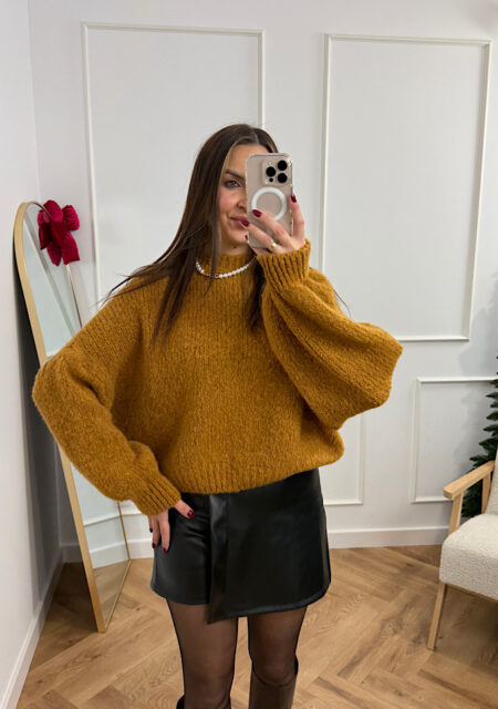 Sweter chmurka love miodowy