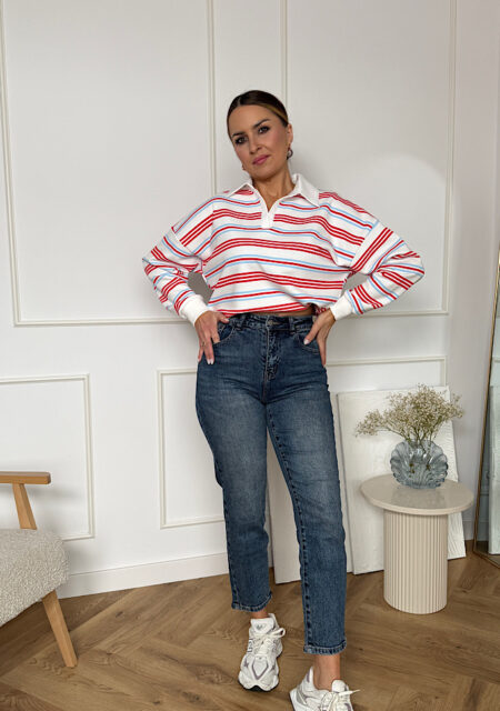 Spodnie mam fit Malaga wycierany ciemny jeans