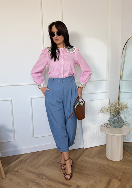 Spodnie balloon Selena jeansowe