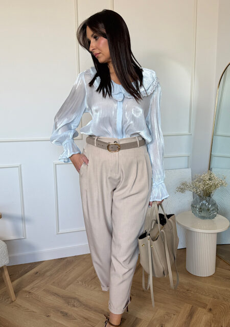 Spodnie balloon Selena beżowe