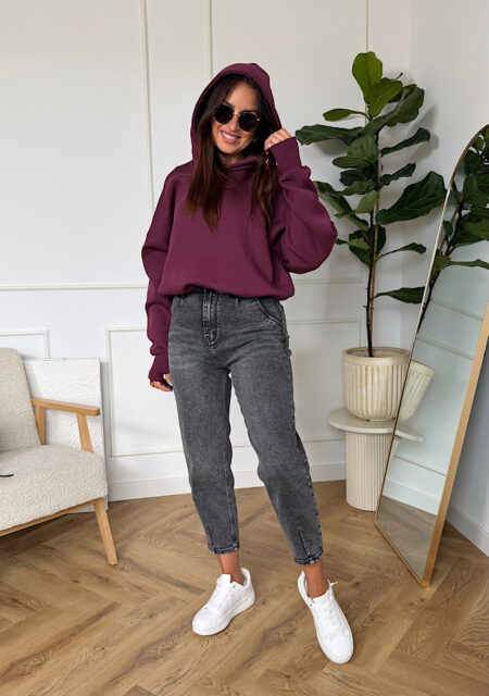 Bluza oversize Layla śliwkowy róż